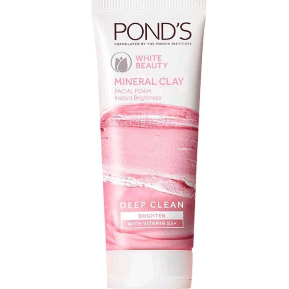Pond'S White Beauty Mineral Clay Instant Brightness Face Wash Foam 90G
