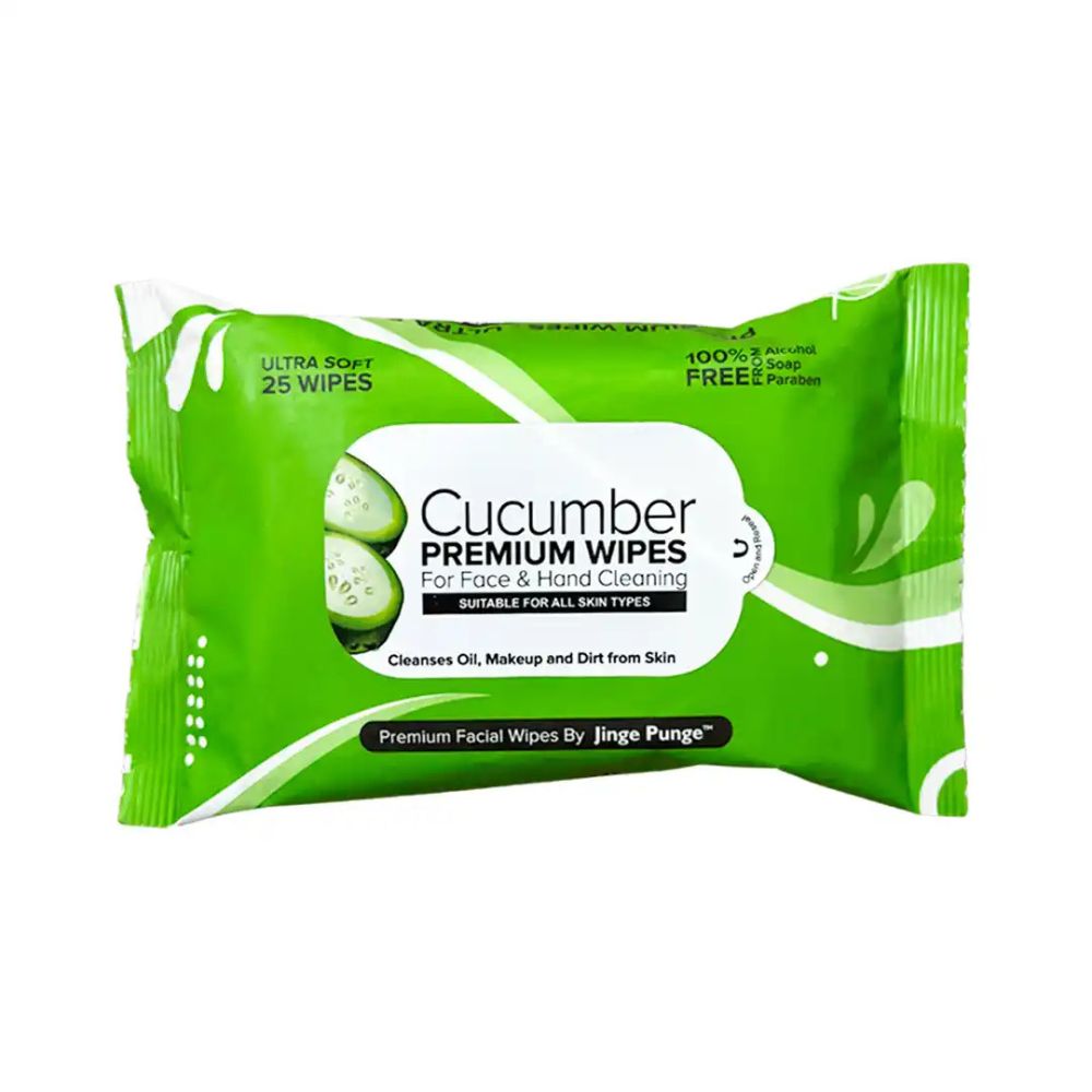 Jinge Punge Cucumber Premium Wipes For Face & Hand Cleaning 25N
