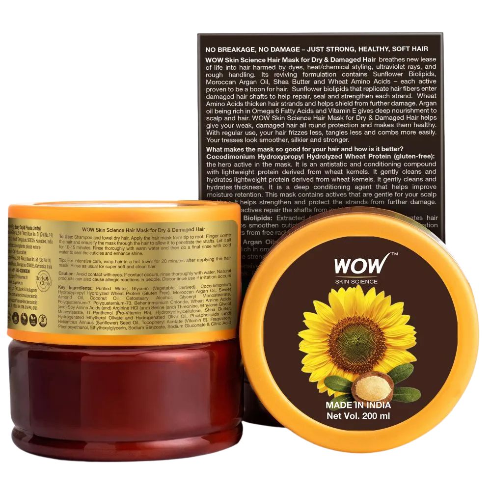 Wow Skin Sclence  Hair Mask For Dry & Damaged Hair  200 ml
