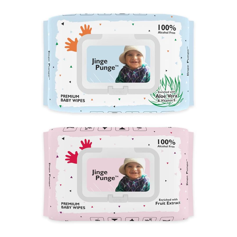 Jinge Punge Baby Wipes 72 Wipes