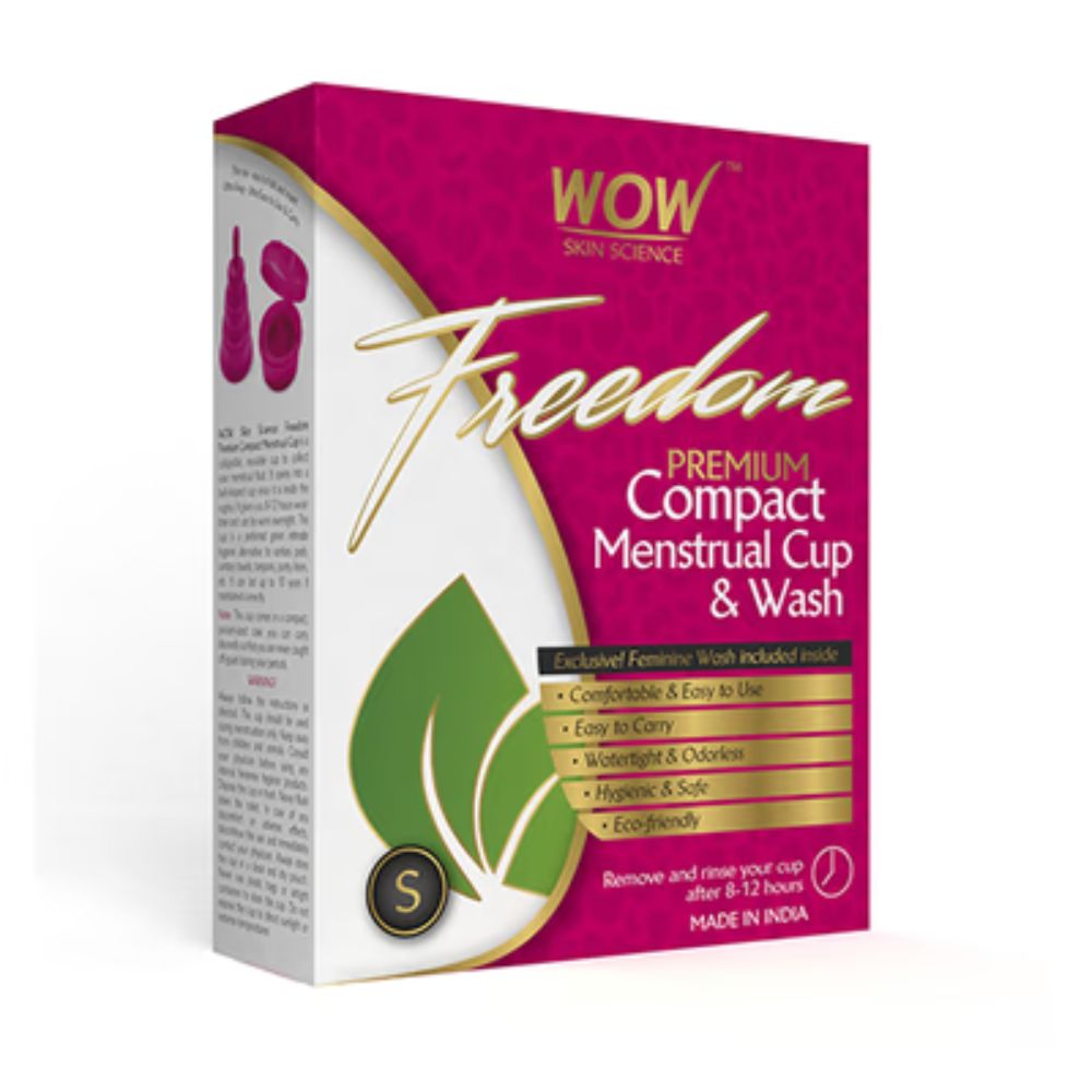 WOW Skin Science Freedom Premium Compact Menstrual Cup & Wash