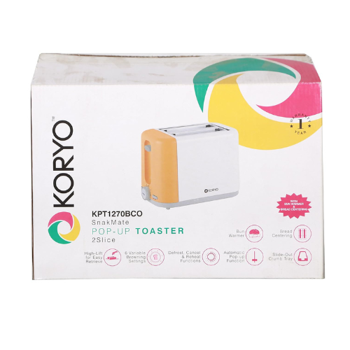 KORYO KPT1270BCO SNAKMATE POP-UP TOASTER 2 SLICE