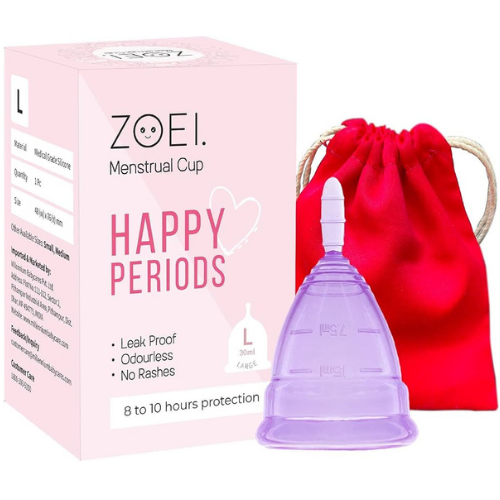 Zoei Menstrual Cups Made with Medical Grade Silicone - Large (24ml)