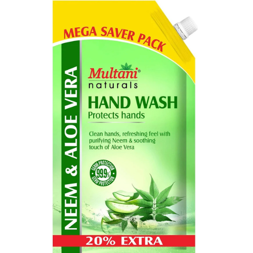 Multani Natural Neem & Aloe Vera Hand Wash Refill - 840 ml